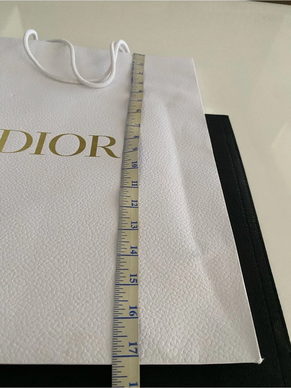 Dior White and Gold paper shopping bag